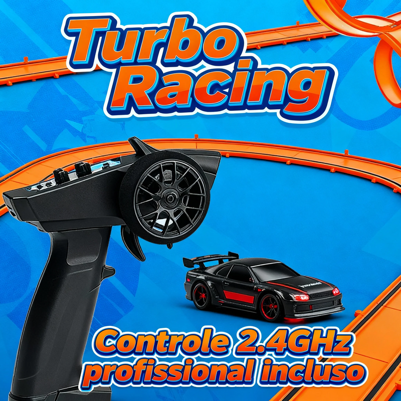 Turbo Drift 1:76 – O Menor Carrinho de Drift com Controle Remoto do Mundo!