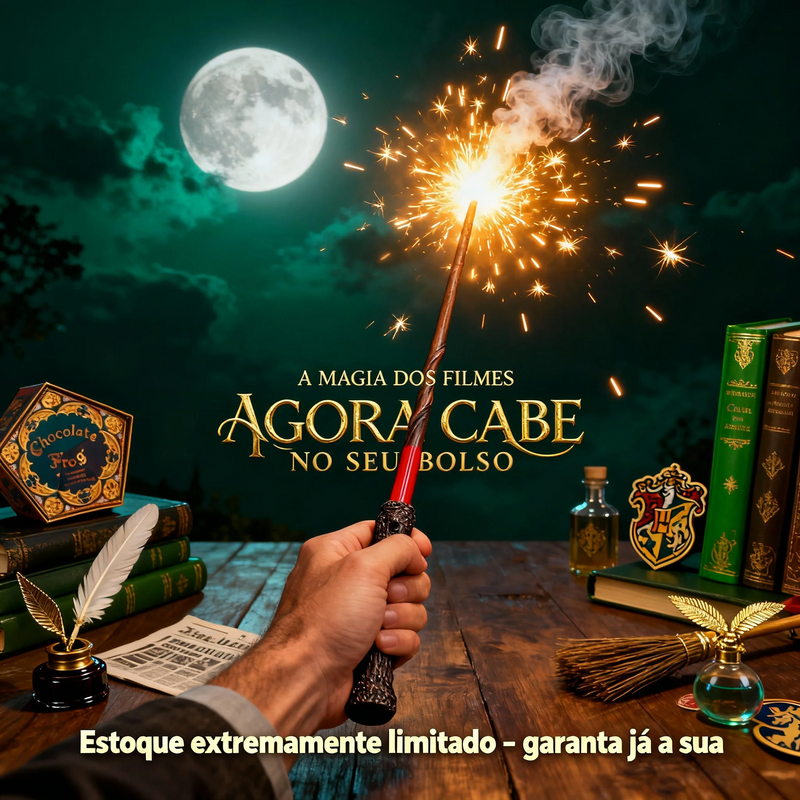 Varinha Mágica Original Harry Potter - VARINHA MÁGICA QUE FUNCIONA DE VERDADE