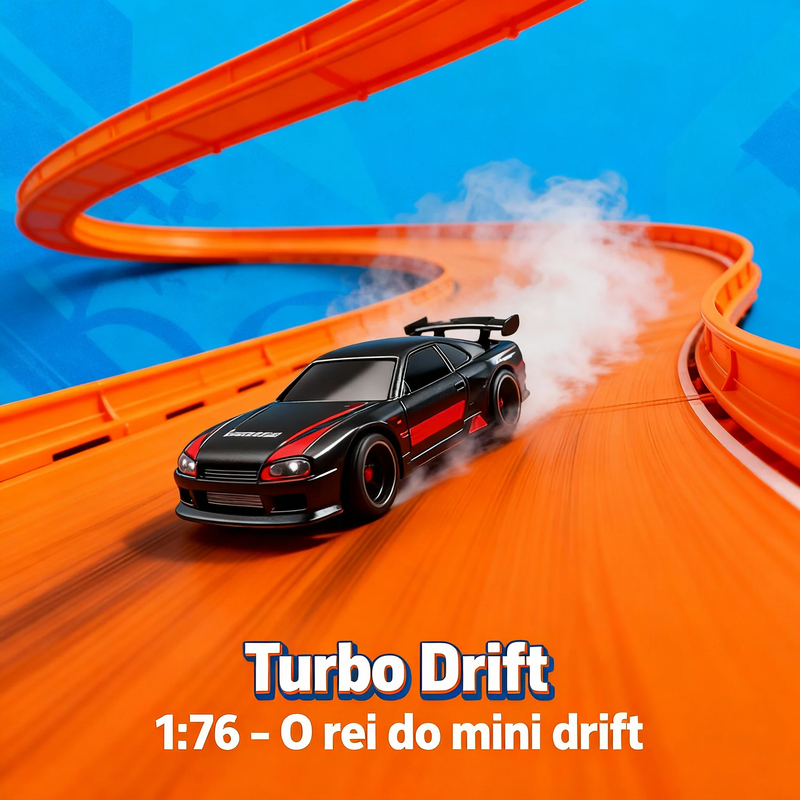 Turbo Drift 1:76 – O Menor Carrinho de Drift com Controle Remoto do Mundo!