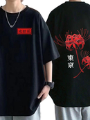 Camiseta Unissex Tokyo Lily Anime Japonês Graphic Print