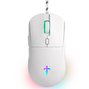 Mouse Gamer Jogo Ergonômico 8000dpi Óptico Com Fio Led Rgb Usb Pc Computador Branco Preto Titorion