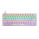 Teclado Mecanico Gamer TGT Sherman Compacto, Rainbow,ABNT2,Switch HuanoAzul, Branco,TGT-SHCPTW-RBW01