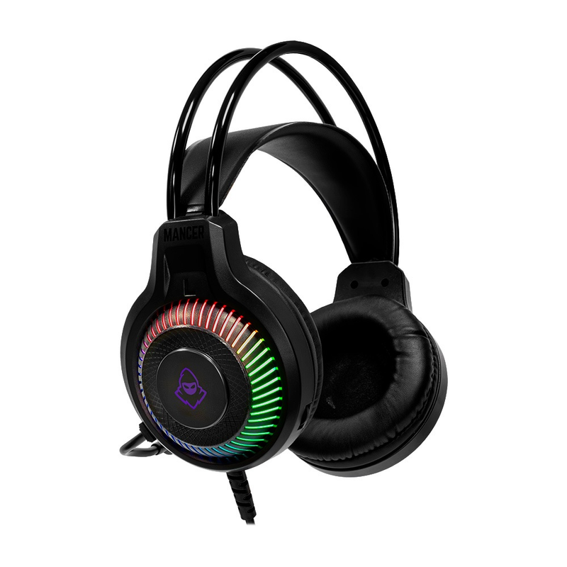 Headset Gamer Mancer Twilight S, Rainbow, Drivers 40mm, Preto, MCR-TLTS-RGB01