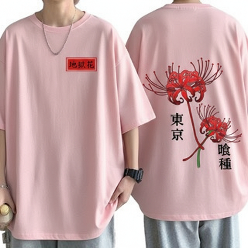 Camiseta Unissex Tokyo Lily Anime Japonês Graphic Print