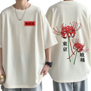 Camiseta Unissex Tokyo Lily Anime Japonês Graphic Print