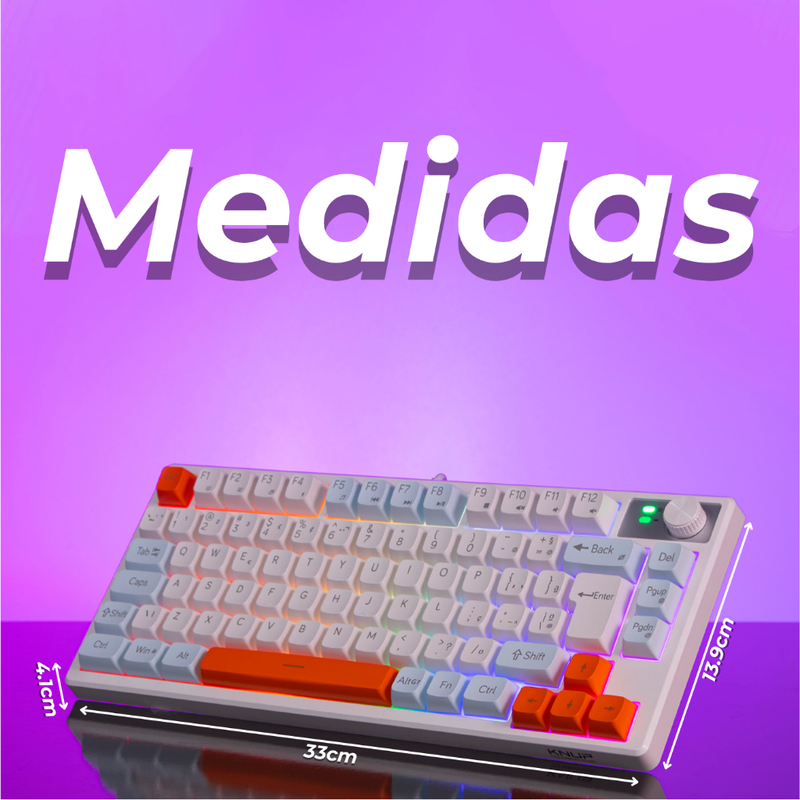 Teclado Tkl Semi Mecânico Gamer Anti Ghosting Led Rgb Abnt Usb Pc Computador Notebook
