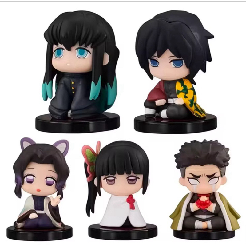conjunto q versão demon slayer sentado fantasma boneca tanjiro inosuke zenizu figura de ação modelo brinquedos boneca