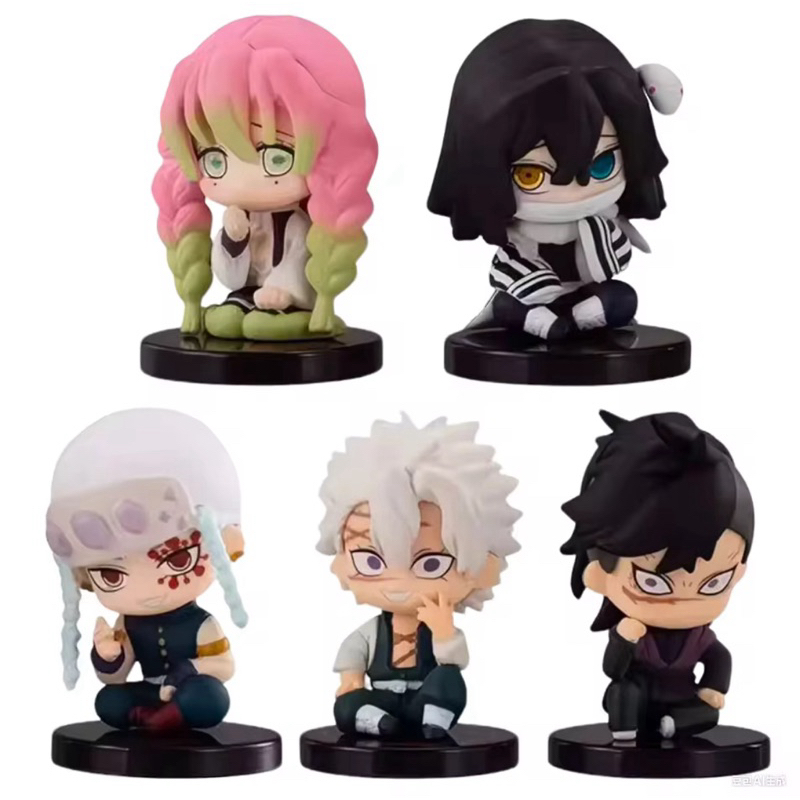 conjunto q versão demon slayer sentado fantasma boneca tanjiro inosuke zenizu figura de ação modelo brinquedos boneca