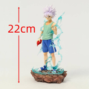 Figural anime 22cm hunter×hunter killua zoldyck figura agradável modelo de brinquedo presente natal