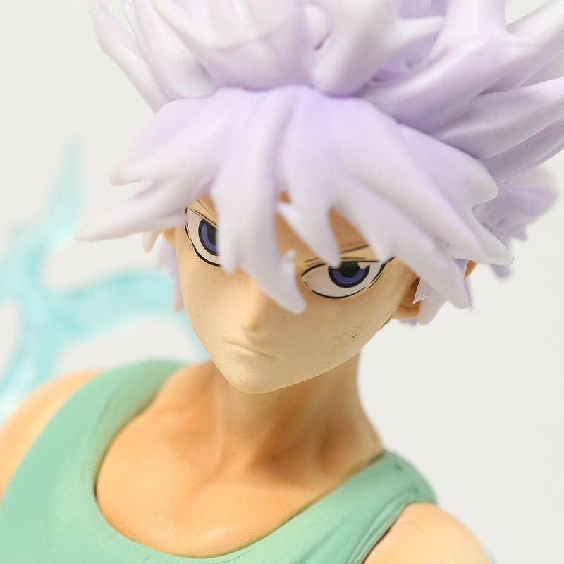 Figural anime 22cm hunter×hunter killua zoldyck figura agradável modelo de brinquedo presente natal