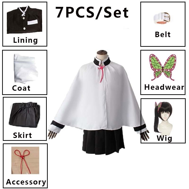 Sr.ye Caçador De Demônios Anime Cosplay Traje Kimetsu no Yaiba Kanao Tsuyuri Kanawo De Kimono Feminino Halloween