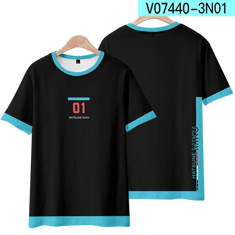 Hatsune Miku Anime Camiseta De Manga Curta Shorts Terno Vocaloid Roupas Masculinas E Femininas