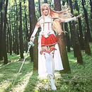 Anime Yuuki Asuna Traje SAO Cosplay Vestido Uniforme Completo Terno Lolita Espada Arte On-Line