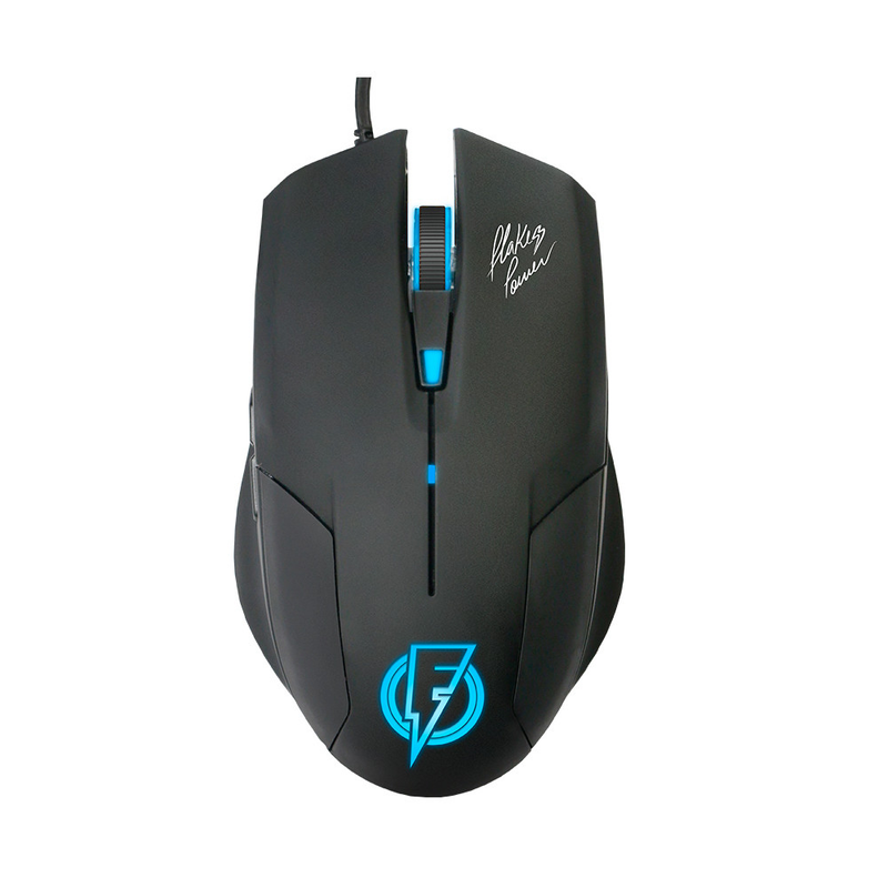 Mouse Gamer Flakes Power Stream 2400 DPI 6 Botões LED 7 Cores Óptico 5G Cabo 1,6 metros FLKM002, ELG