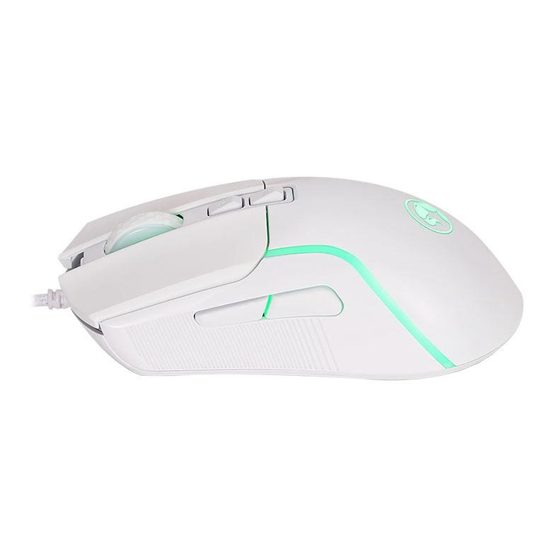 Mouse Gamer Marvo M292, RGB, 8000DPI, 7 Botoes, Branco, M292-WH