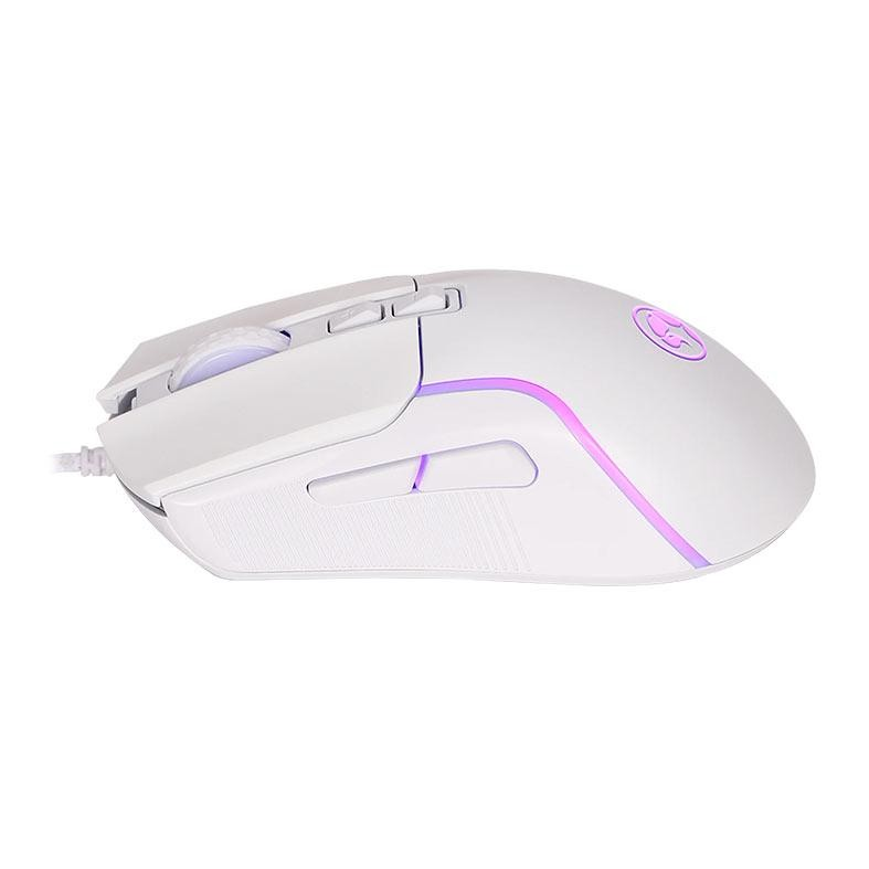 Mouse Gamer Marvo M292, RGB, 8000DPI, 7 Botoes, Branco, M292-WH