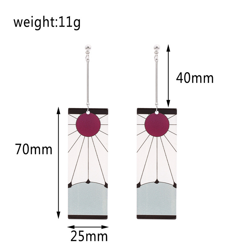 Brincos De Anime Demon Slayer Com Clipe De Acrílico Em Acessórios De Cosplay Para Mulheres E Meninas